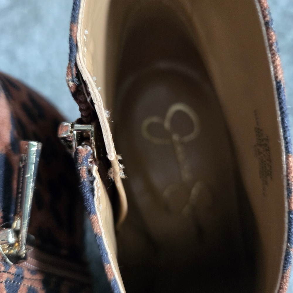 Jessica Simpson Brown Leopard Ankle Booties - Picture 4 of 7